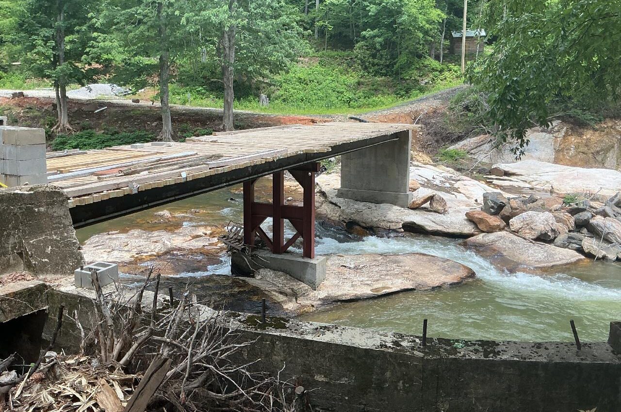 Bridge damage after Hurricane Helene