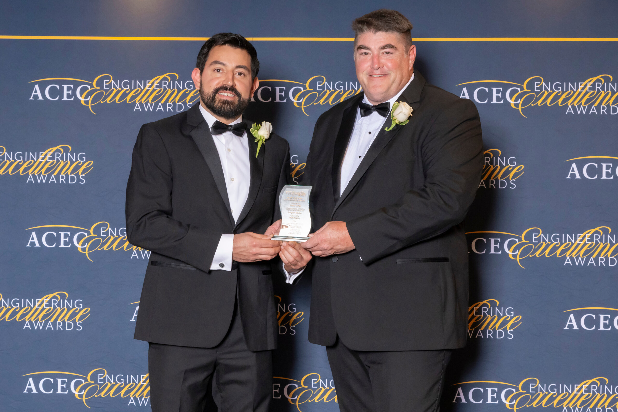 KCA personnel accepting an award at ACEC Engineering Excellence Awards