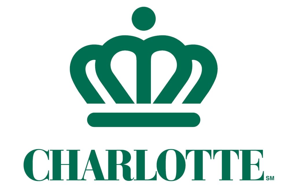 Charlotte logo featuring a stylized green crown above the word 