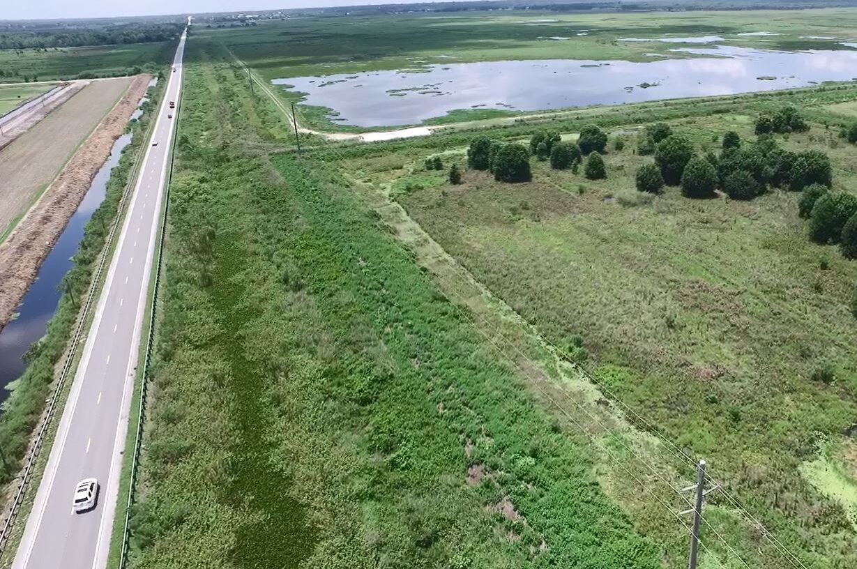 Aerial view of SR 70 CR 29 to Lonesome Island