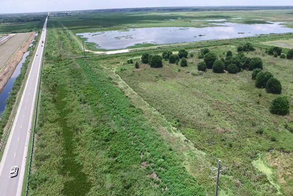 Aerial view of SR 70 CR 29 to Lonesome Island