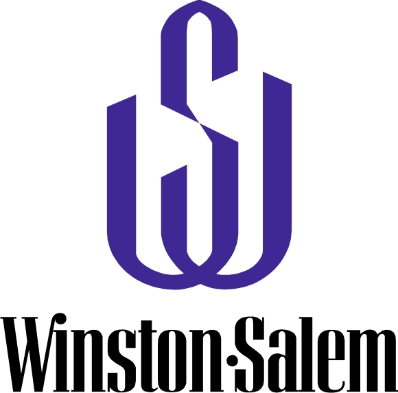 Winston-Salem logo with stylized purple initials 