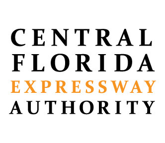 Central Florida Expressway Authority logo, text in black and orange